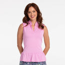New EP NY Sleeveless Crossover Placket Golf Polo - Blossoms Size M MSP$84-1