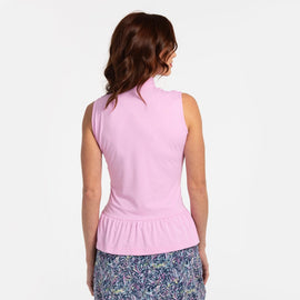 New EP NY Sleeveless Crossover Placket Golf Polo - Blossoms Size M MSP$84 - 0