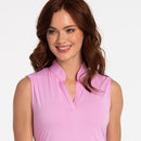 New EP NY Sleeveless Crossover Placket Golf Polo - Blossoms Size M MSP$84-3