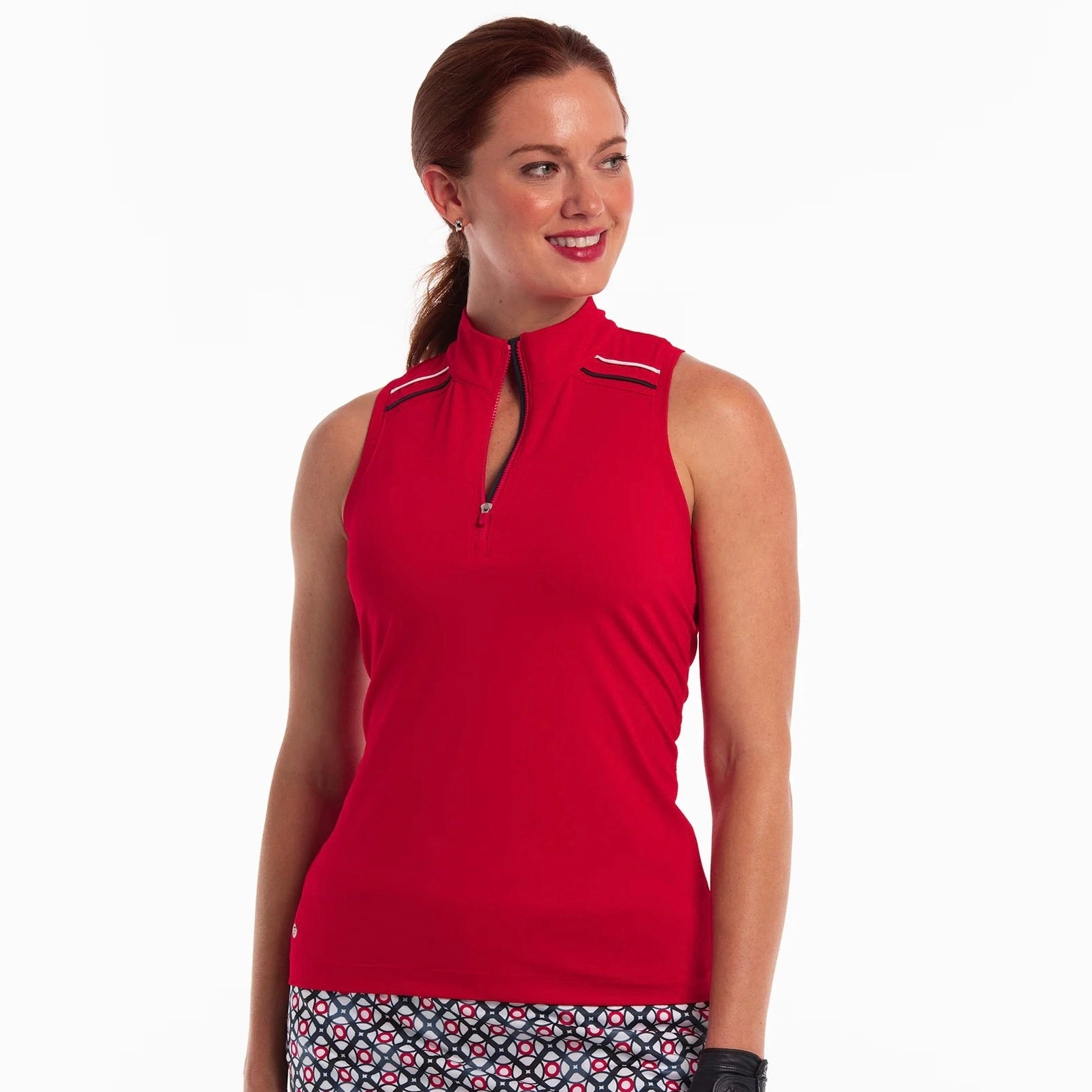 New EP NY Sleeveless Candy Apple Racerback Golf Polo Size M MSP$80