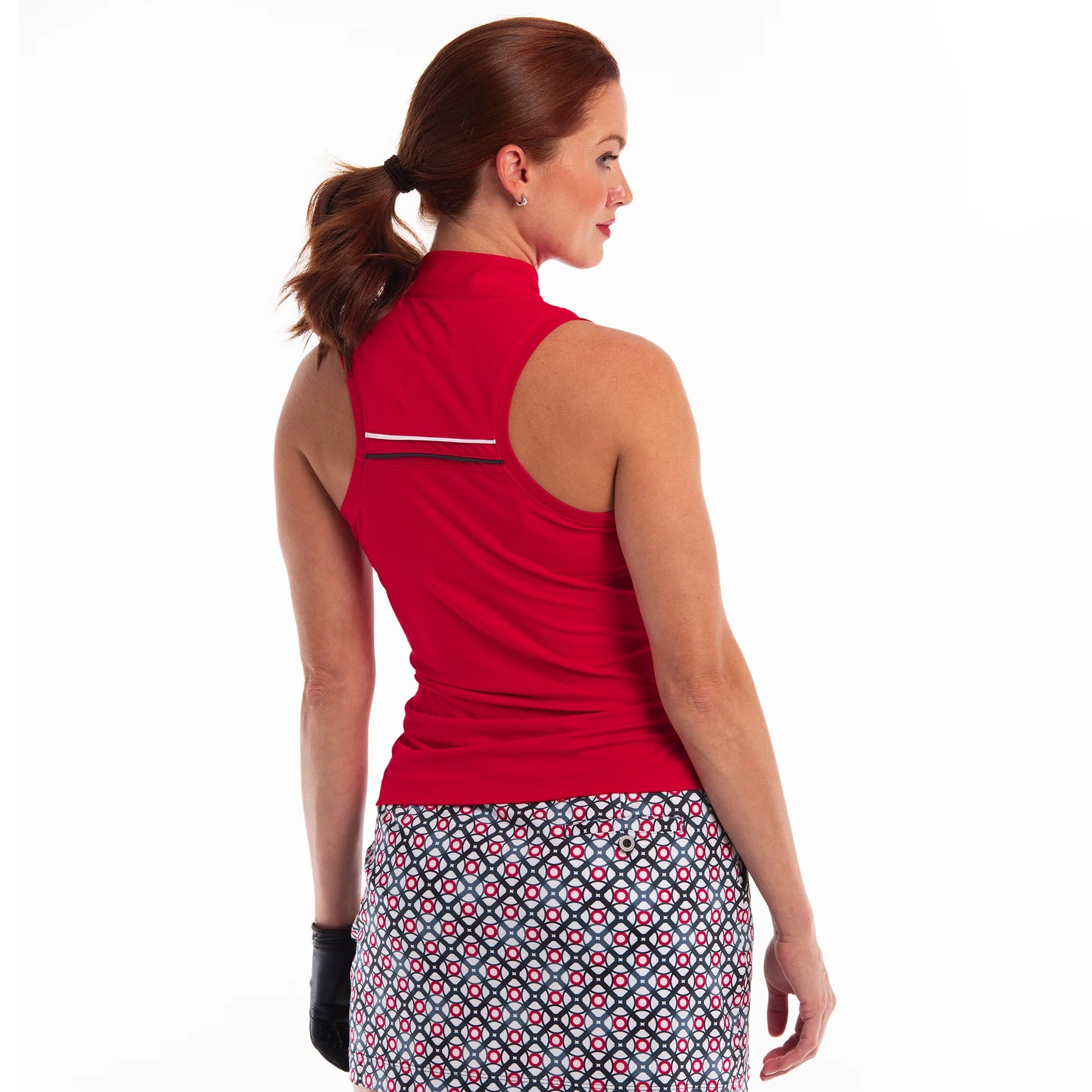 New EP NY Sleeveless Candy Apple Racerback Golf Polo Size M MSP$80