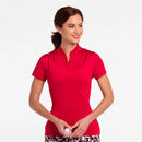 New EP NY Claret Cap Sleeve Covered Snap Placket Golf Polo Size M MSP$84-1