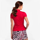 New EP NY Claret Cap Sleeve Covered Snap Placket Golf Polo Size M MSP$84-3