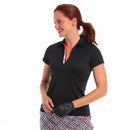 New EP NY Cap Sleeve Crossover Placket Polo - Navy Size M MSP$84-1