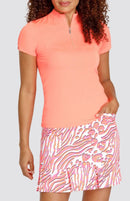 New Tail Lorelai Short Sleeve Golf Top - Zest Size S. MSP$90-1