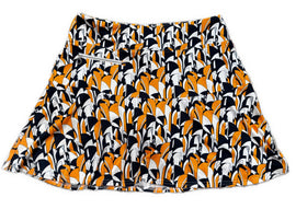 GGBlue Orange & Navy Patterned Pull-on Women's Golf Skort Size L