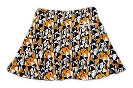 GGBlue Orange & Navy Patterned Pull-on Women's Golf Skort Size L - 0