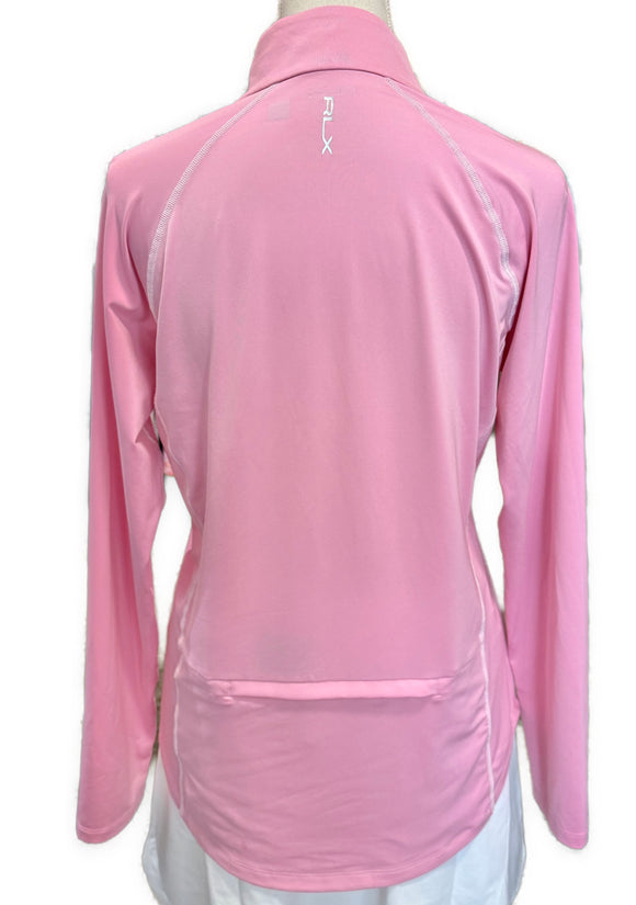 Ralph Lauren RLX Women's Pink Stretch Jersey Pullover w/ Logo Size M MSP$128