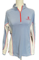 Peter Millar Women's Blue Striped Pullover w/ Red Trim & Logo Size S MSP$130-1