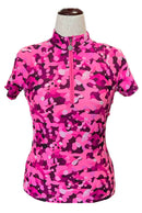 Tzu Tzu Pink Camo Lucy Short Sleeve Golf Top Size S MSP$110-1