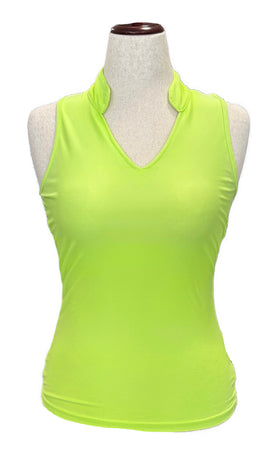 Tzu Tzu Women's Lime Green Tabitha Racerback Golf Top Size S MSP$99