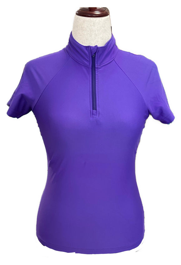 Tzu Tzu Women's Lucy Short Sleeve Zip Golf Top Size S MSP$110