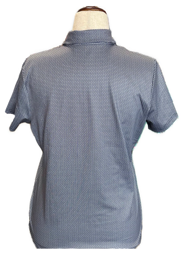 Antigua Navy Print Short Sleeve Golf Polo w/ Logo Size M
