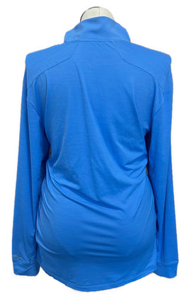 Coolibar Solid Blue Long Sleeve Sun Shirt Size L MSP $85 - 0