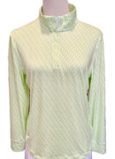 New Women's Under Armour Lime Print Playoff Zip Pullover Size M MSP$85-1