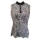 GG Blue Purple & Black Glitter Animal Print Sleeveless Top SIze M MSP$75-1
