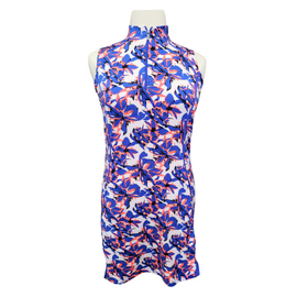 Tail White Label White, Purple & Coral Floral Sleeveless Golf Dress Size L