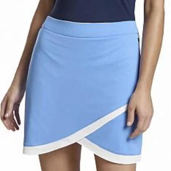 Peter Millar Women's BLue Faux WRap Golf Skort Size L MSP$99