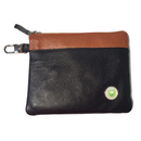 Black & Brown Leather Wristlet-1