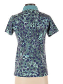 New William Murray Women's Nav& & Green Floral Golf Polo Size S MSP$85-2