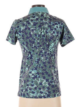 New William Murray Women's Nav& & Green Floral Golf Polo Size S MSP$85 - 0