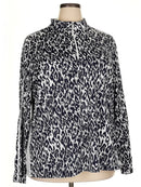 Tail White Label Navy & White Animal Print Pullover Size 3X-1