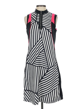 Tail Activewear Black & White Striped Sleeveless Golf Dress Size S MSP$110