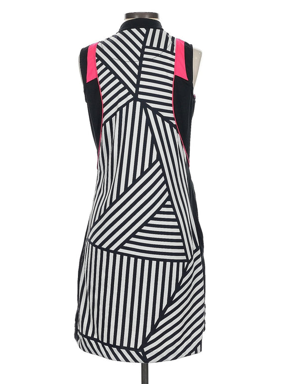 Tail Activewear Black & White Striped Sleeveless Golf Dress Size S MSP$110