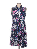 Jofit Navy, White & Pink Floral Sleeveless Golf Dress S MSP$100-1