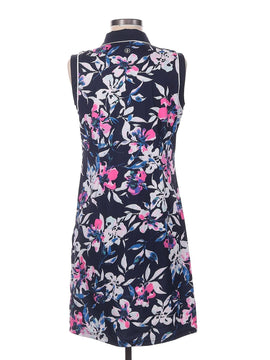 Jofit Navy, White & Pink Floral Sleeveless Golf Dress S MSP$100 - 0