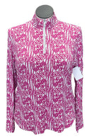 GGBlue Fuchsia & White Animal Print Long Sleeve Sunshirt Size XL MSP$110-1