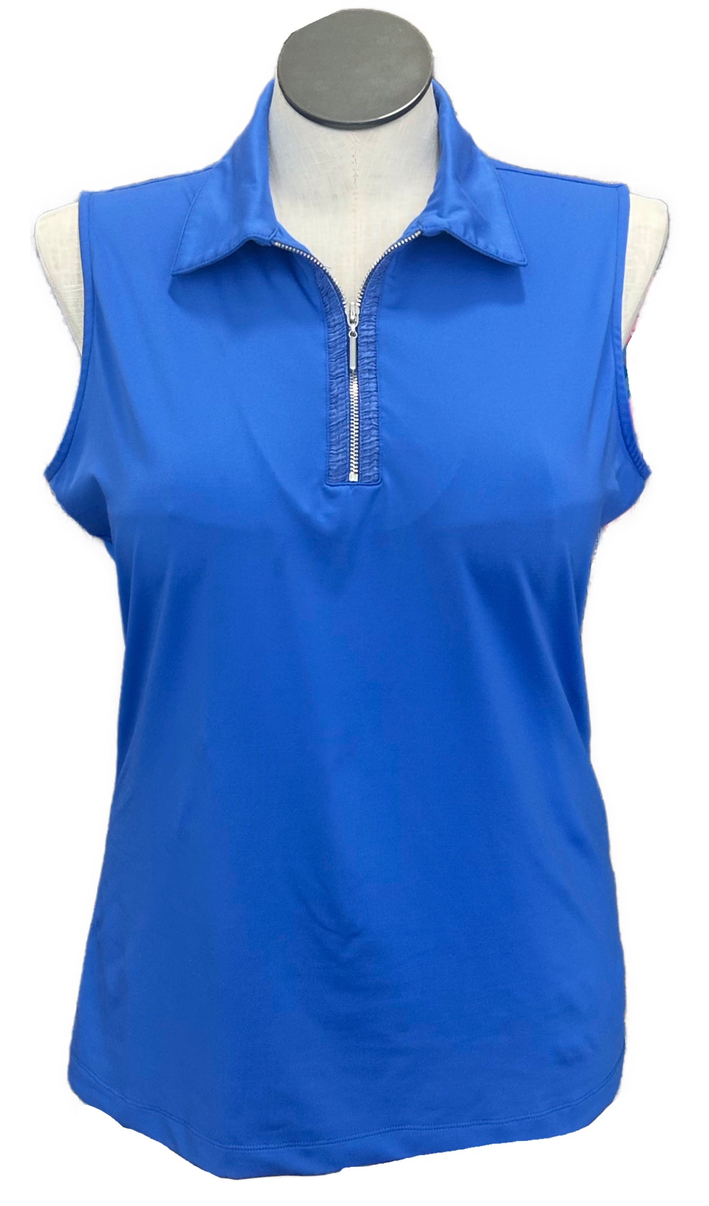 Tail Activewear Women's Royal Blue Sleeveless Zip Golf Top Size XL MSP$90