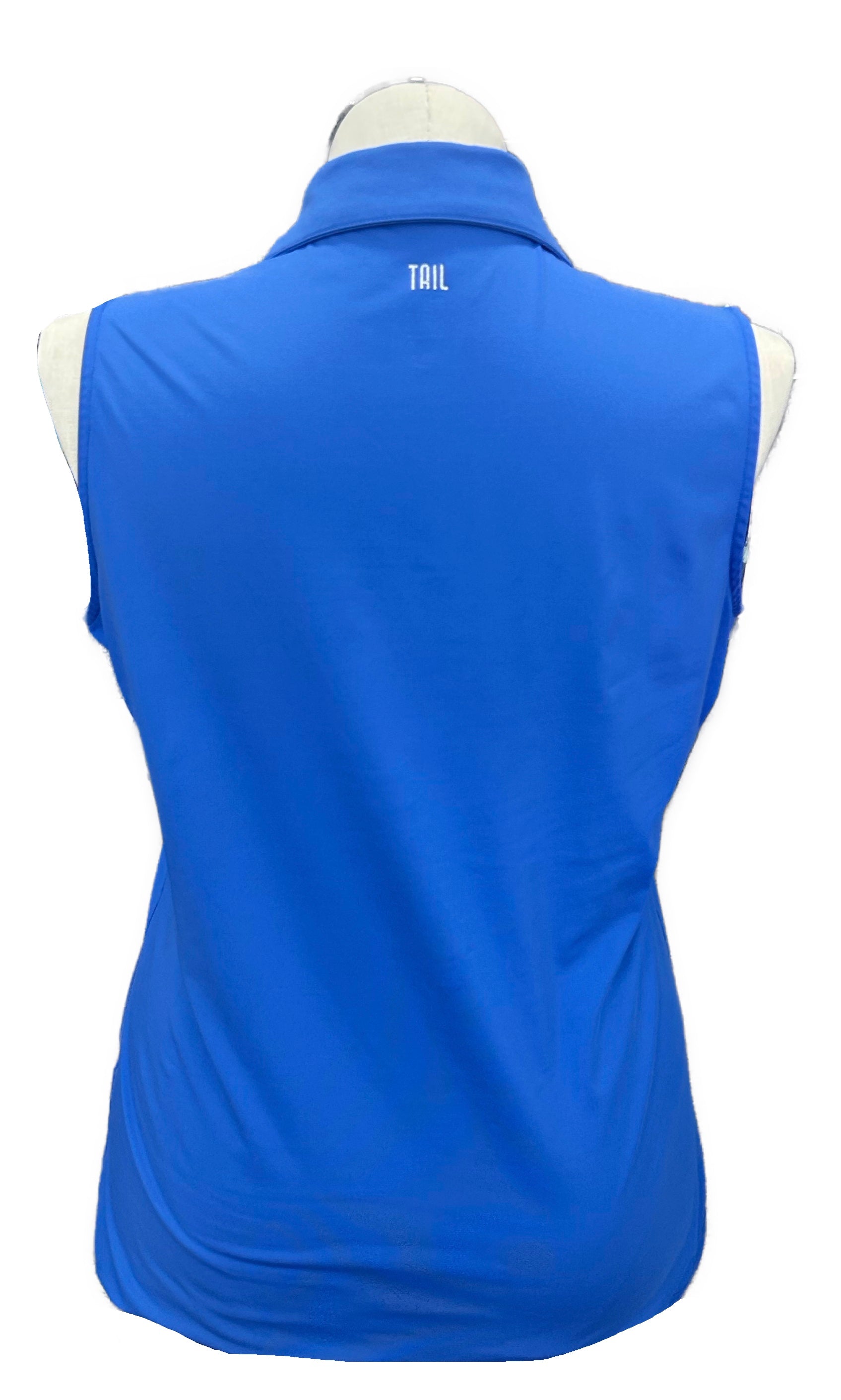 Tail Activewear Women's Royal Blue Sleeveless Zip Golf Top Size XL MSP$90 - 0