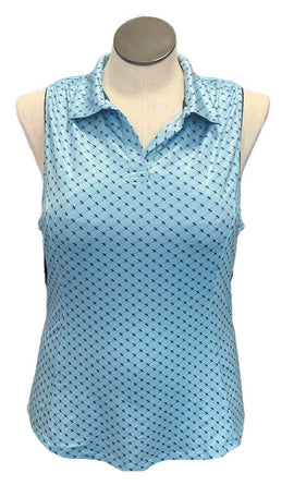 Scratch Seventy Blue Logo Sleeveless Golf Polo Size XL