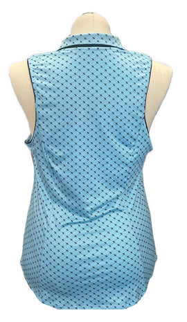 Scratch Seventy Blue Logo Sleeveless Golf Polo Size XL - 0