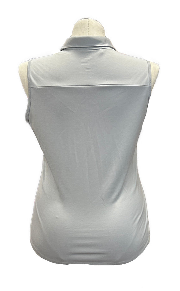 Adidas Gray Sleeveless Women's Golf Polo Size L