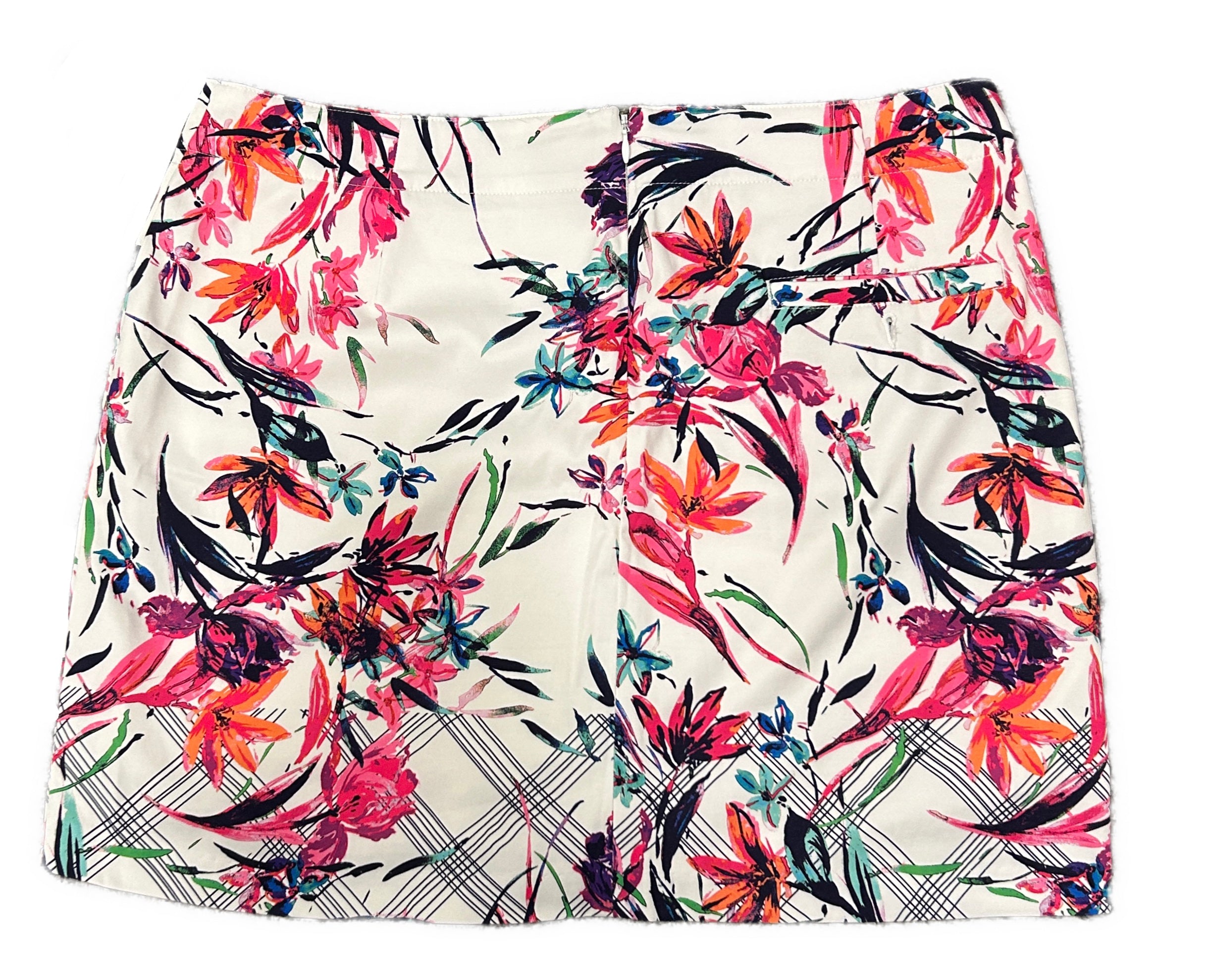 Lady Hagen White & Pink Floral Patterned Women's Golf Skort Size 10 - 0
