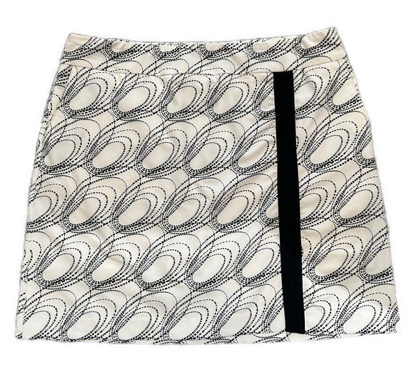 EP NY Black & White Dashed Circle Print Golf Skort Size L MSP$102