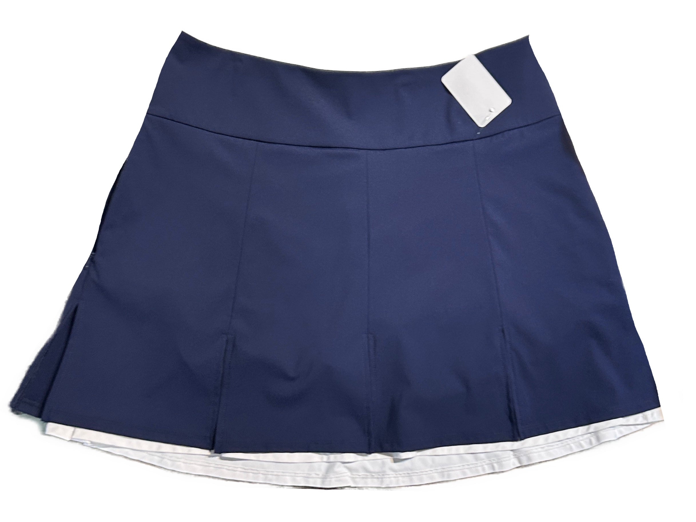 Kinona Sport Navy & White Pleated Golf SKort Size L. MSP$128