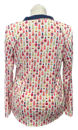 San Soleil Sauce Bottle Patterned Women's Pullover - 0