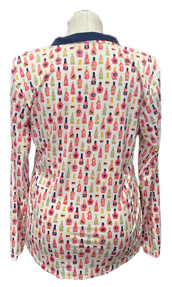 San Soleil Sauce Bottle Patterned Women's Pullover