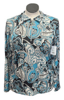 Sport Haley Blue, White & Black Paisley Women's Golf Pullover Size XL-1