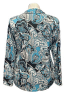 Sport Haley Blue, White & Black Paisley Women's Golf Pullover Size XL-2
