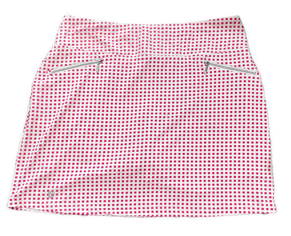 GGBlue Pink & White Checker Patterned Women's Sleeveless Golf Top Size L