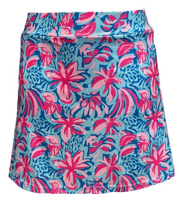 New Smith & Quinn Blue & Pink Floral Patterned Women's Golf Skort MSP$110