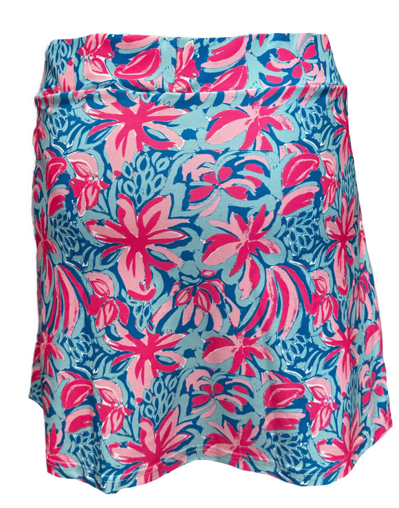 New Smith & Quinn Blue & Pink Floral Patterned Women's Golf Skort MSP$110
