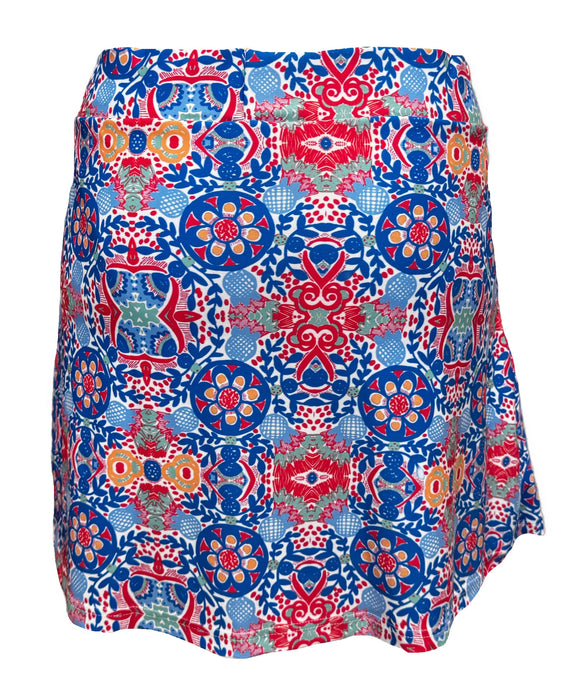 New Smith & Quinn Blue & Red Patterned Women's Golf Skort MSP$110