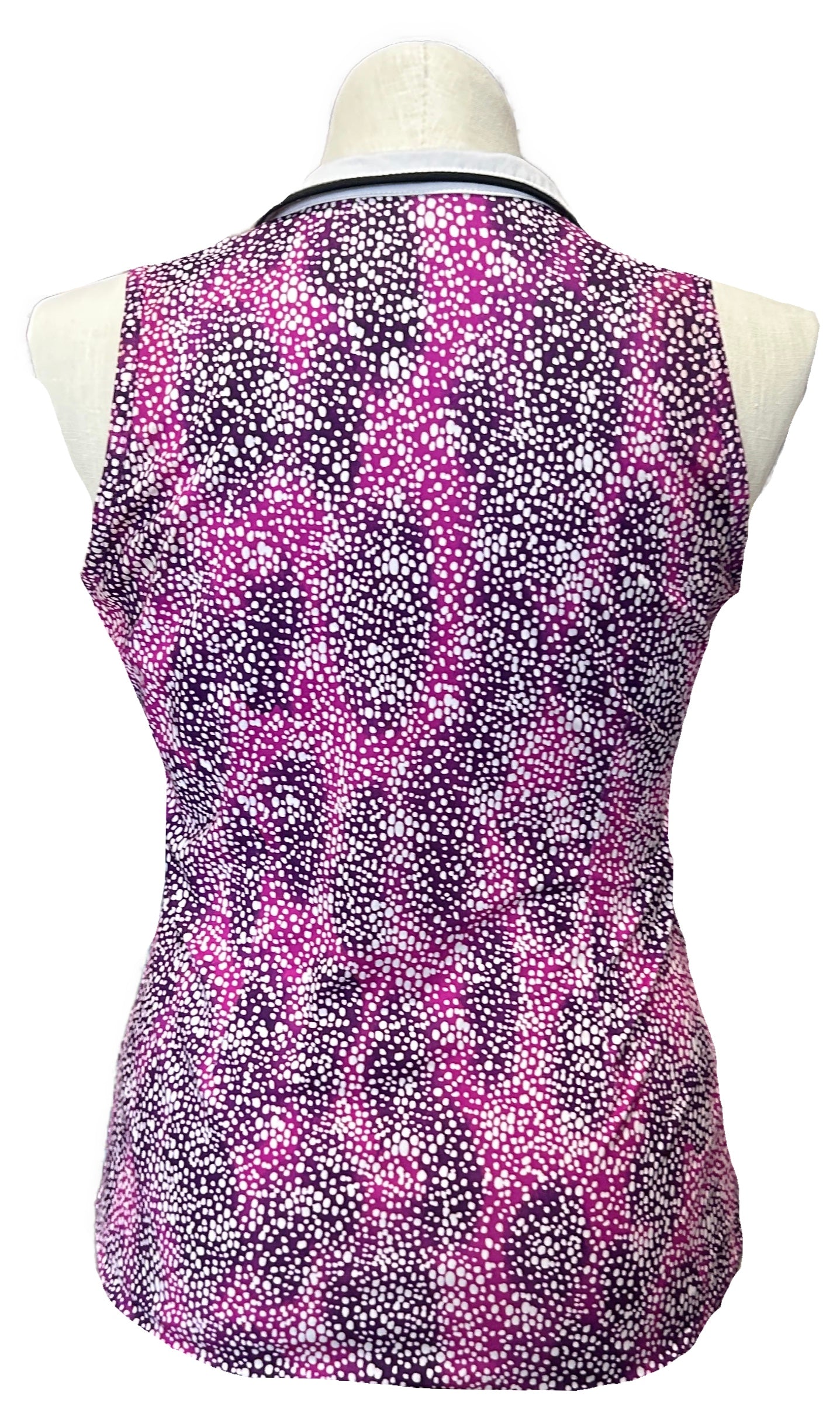 Jofit Purple & White Patterned Women's Sleeveless Golf Top Size M - 0