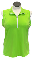 Kinona Neon Green Women's Sleeveless Golf Top Size XL-1
