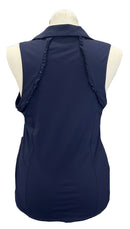 Lilly Pulitzer Luxletic Ruffled Solid Sleeveless Golf Polo Size XL MSP $118-2